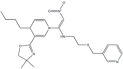 N-[2-Nitro-1-[[4-butyl-3-(4,4-dimethyl-2-oxazolin-2-yl)-1,4-dihydropyridin]-1-yl]ethenyl]-2-[(3-pyridinylmethyl)thio]ethanamine