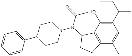  2,3-Dihydro-3-[[4-(phenyl)-1-piperazinyl]acetylamino]-5-sec-butyl-7-methyl-1H-inden-4-ol