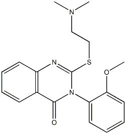 2-[2-(Dimethylamino)ethylthio]-3-(2-methoxyphenyl)-quinazolin-4(3H)-one,,结构式