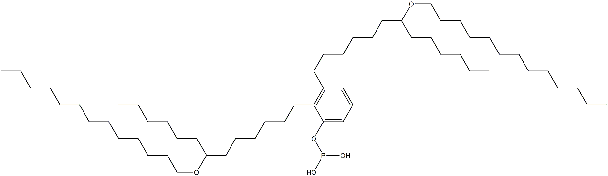 Phosphorous acid bis[7-(tridecyloxy)tridecyl]phenyl ester Structure