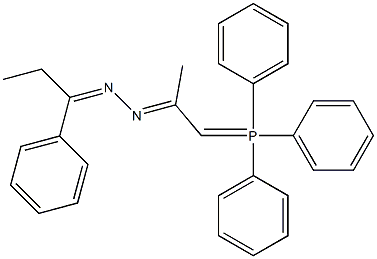 [2-(1-Phenylpropylidenehydrazono)propylidene]triphenylphosphorane Structure