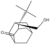 (2R)-2-(Hydroxymethyl)-2-tert-butyladamantan-4-one,,结构式