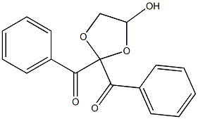5-ヒドロキシ-2,2-ジベンゾイル-1,3-ジオキソラン 化学構造式