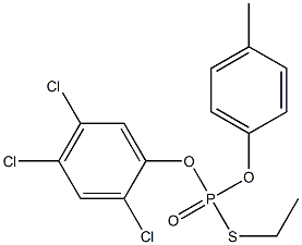 Thiophosphoric acid S-ethyl O-(4-methylphenyl)O-(2,4,5-trichlorophenyl) ester,,结构式