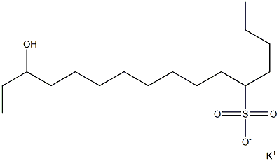 14-Hydroxyhexadecane-5-sulfonic acid potassium salt Struktur