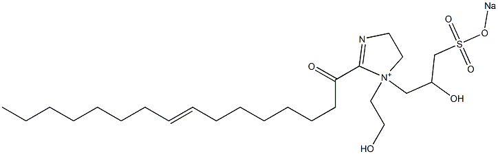 1-(2-ヒドロキシエチル)-1-[2-ヒドロキシ-3-(ソジオオキシスルホニル)プロピル]-2-(8-ヘキサデセノイル)-2-イミダゾリン-1-イウム 化学構造式