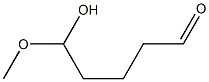 5-ヒドロキシ-5-メトキシバレルアルデヒド 化学構造式