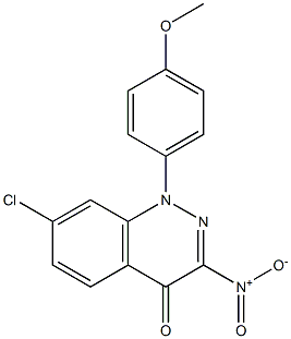 1-(4-Methoxyphenyl)-7-chloro-3-nitrocinnolin-4(1H)-one Struktur
