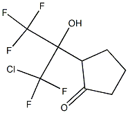 2-[2-Chloro-2,2-difluoro-1-hydroxy-1-(trifluoromethyl)ethyl]cyclopentanone Struktur