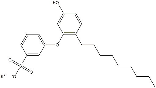 3'-ヒドロキシ-6'-ノニル[オキシビスベンゼン]-3-スルホン酸カリウム 化学構造式
