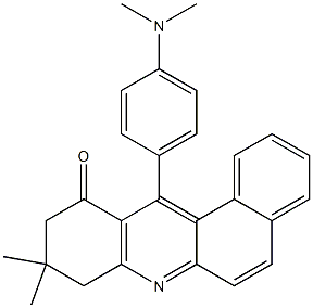 8,9-Dihydro-9,9-dimethyl-12-(4-dimethylaminophenyl)benz[a]acridin-11(10H)-one,,结构式