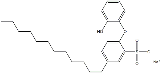 2'-Hydroxy-4-dodecyl[oxybisbenzene]-2-sulfonic acid sodium salt Struktur
