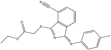 4-Cyano-3-ethoxycarbonylmethylthio-1-(4-methylphenylimino)-1H-isoindole