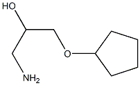 1-Amino-3-(cyclopentyloxy)-2-propanol 结构式