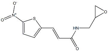 (E)-N-(Oxiranylmethyl)-3-(5-nitro-2-thienyl)acrylamide Structure