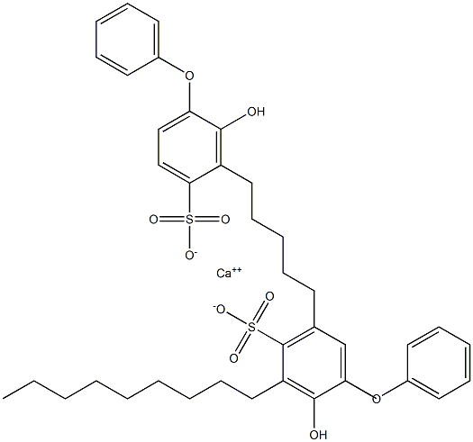 Bis(2-hydroxy-3-nonyl[oxybisbenzene]-4-sulfonic acid)calcium salt Struktur
