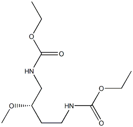 (-)-N,N'-[(S)-2-Methoxy-1,4-butanediyl]biscarbamic acid diethyl ester,,结构式