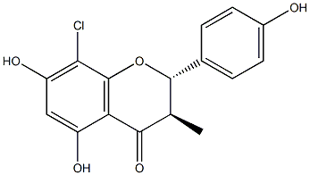 (2S,3R)-8-Chloro-2,3-dihydro-3-methyl-4',5,7-trihydroxyflavone Struktur