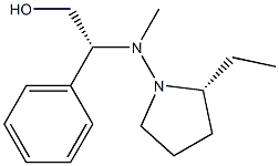 (2R)-2-Ethyl-1-[N-methyl-N-[(1R)-2-hydroxy-1-phenylethyl]amino]pyrrolidine Struktur