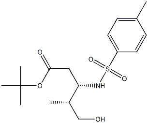 (3S,4R)-5-Hydroxy-4-methyl-3-(tosylamino)pentanoic acid tert-butyl ester Struktur