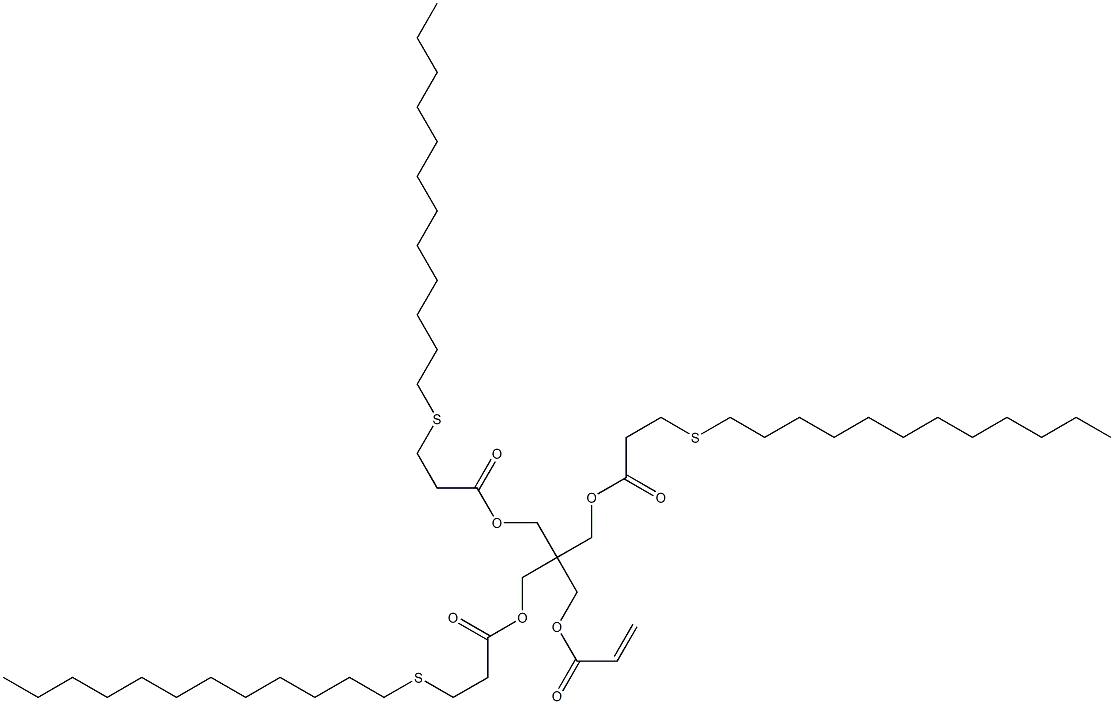 アクリル酸3-[3-(ドデシルチオ)プロピオニルオキシ]-2,2-ビス[3-(ドデシルチオ)プロピオニルオキシメチル]プロピル 化学構造式