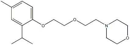 4-[2-[2-(2-イソプロピル-4-メチルフェノキシ)エトキシ]エチル]モルホリン 化学構造式