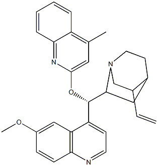 (9S)-6'-Methoxy-9-[(4-methylquinolin-2-yl)oxy]cinchonan,,结构式