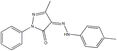 1-Phenyl-3-methyl-2-pyrazoline-4,5-dione 4-(4-methylphenylhydrazone) Structure
