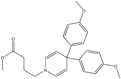 1,4-Dihydro-4,4-bis(4-methoxyphenyl)pyridine-1-butyric acid methyl ester Structure