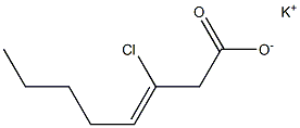 3-Chloro-3-octenoic acid potassium salt Structure