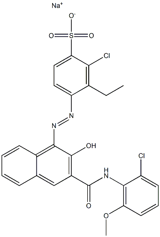 2-Chloro-3-ethyl-4-[[3-[[(2-chloro-6-methoxyphenyl)amino]carbonyl]-2-hydroxy-1-naphtyl]azo]benzenesulfonic acid sodium salt