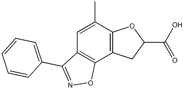 5-Methyl-7,8-dihydro-3-phenylfuro[2,3-g][1,2]benzisoxazole-7-carboxylic acid Structure