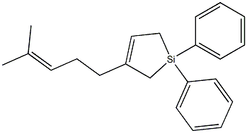 1,1-ジフェニル-3-(4-メチル-3-ペンテニル)-1-シラ-3-シクロペンテン 化学構造式