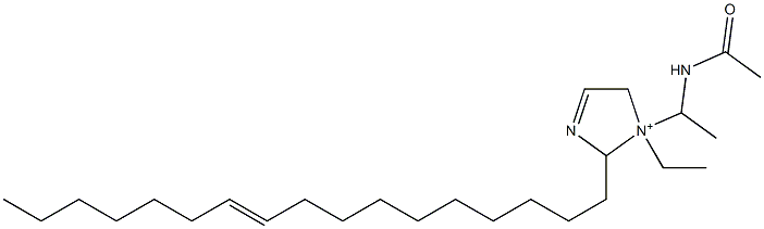 1-[1-(Acetylamino)ethyl]-1-ethyl-2-(10-heptadecenyl)-3-imidazoline-1-ium Structure