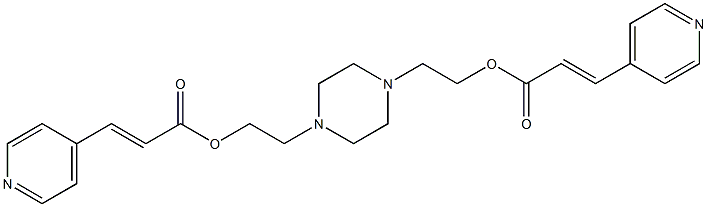 1,4-Piperazinediethanol bis(4-pyridineacrylate) 结构式