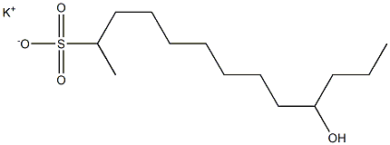 10-Hydroxytridecane-2-sulfonic acid potassium salt,,结构式