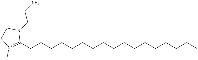 1-(2-Aminoethyl)-2-heptadecyl-4,5-dihydro-3-methyl-1H-imidazol-3-ium,,结构式