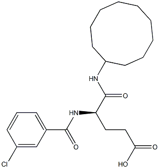 (R)-4-(3-Chlorobenzoylamino)-5-oxo-5-cyclodecylaminovaleric acid