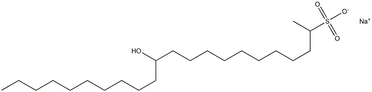 12-Hydroxydocosane-2-sulfonic acid sodium salt 结构式