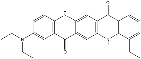 2-(Diethylamino)-11-ethyl-5,12-dihydroquino[2,3-b]acridine-7,14-dione,,结构式