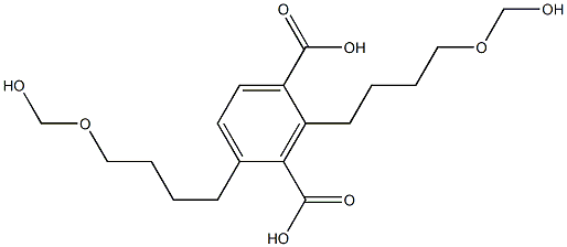 2,4-Bis[4-(hydroxymethoxy)butyl]isophthalic acid Structure