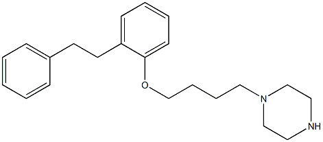 1-[4-[2-(2-Phenylethyl)phenoxy]butyl]piperazine Struktur
