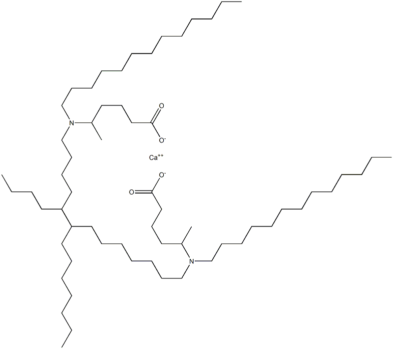 Bis[5-(ditridecylamino)hexanoic acid]calcium salt Structure