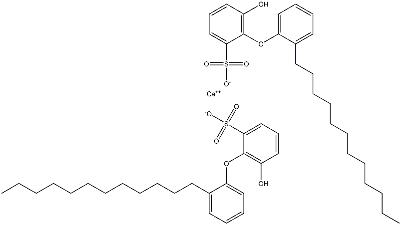 Bis(6-hydroxy-2'-dodecyl[oxybisbenzene]-2-sulfonic acid)calcium salt Struktur