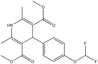 4-[4-(Difluoromethoxy)phenyl]-1,4-dihydro-2,6-dimethyl-3,5-pyridinedicarboxylic acid dimethyl ester 结构式