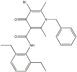 N-(2,6-Diethylphenyl)-1,4-dihydro-2,6-dimethyl-5-bromo-4-oxo-1-benzyl-3-pyridinecarboxamide