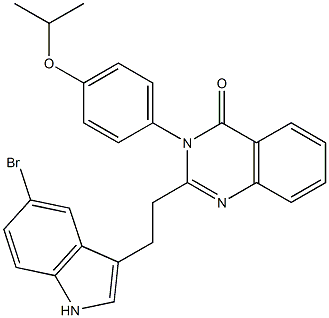 2-[2-(5-Bromo-1H-indol-3-yl)ethyl]-3-(4-isopropyloxyphenyl)quinazolin-4(3H)-one,,结构式