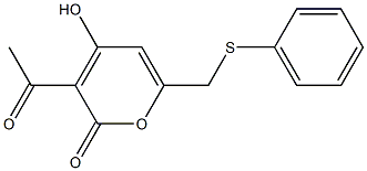  3-Acetyl-4-hydroxy-6-phenylthiomethyl-2H-pyran-2-one