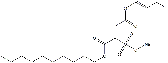 2-(Sodiosulfo)succinic acid 1-decyl 4-(1-butenyl) ester 结构式