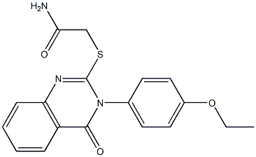 2-(2-Amino-2-oxoethylthio)-3-(4-ethoxyphenyl)-quinazolin-4(3H)-one 结构式